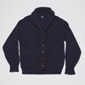 ***SOLD*** Drake's Navy Blue 4-Ply Cashmere Shawl Collar Cardigan (Size 42)
