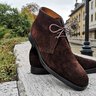 John Lobb Paris Dark Brown Suede Chukka