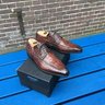 **SOLD** MAGNANNI DERBY SHOES 9.5 D US ANTIQUED BROWN (REAL) CROCODILE