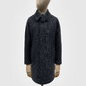 SEH Kelly Balmacaan Size Medium Navy-Grey Tweed