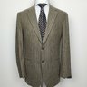 SOLD! NWT SARTORIO BY KITON HANDMADE TAUPE PINSTRIPE FLANNEL WOOL SUIT US42/EU52