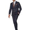 $750 Suitsupply Sienna Navy Pinstripe Wool Suit: 40R