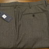 SOLD NWT Zanella Olive Wool Flat Front Trousers Size 35 Retail $350