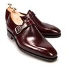 Carmina Men's Dress Shell Cordovan Monk Shoes Size 9 Brown Incl. Shoe Trees