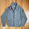 Brand New William Lockie 100% Cashmere Shawl Cardigan 4 Ply Flannel Colour Size 44