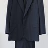 Brioni Navy Blue Pinstripe Suit 46R