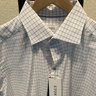 ETON Blue Grid White Dress Shirt Contemporary Fit 16.5 42