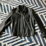 Falcon Garments Collared Moto Jacket in Black Calfskin, size XS (44)