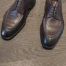 UK 9E Hatch Grain Split Toe Derby Shoes by Y by Yeossal