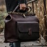100% Handmade Full Grain Leather Gladstone Doctor's Bag made in Lithuania