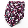 Deep Purple Floral Skinny Tie, Wedding Accessories, Groomsmen Gift