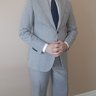 SOLD: Berg & Berg Light Grey Flannel Suit Size 38 US, 48 EU