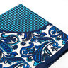 Pocket Square Blue Paisley | Men's 2 in 1 Handkerchief | Suit Essential