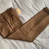 CLUB MONACO Brown Herringbone Tweed Pants