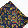 Navy Blue Pocket Square | Vintage Paisley Pattern | Suit Essentials | Menswear