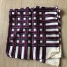 Tom Ford silk pockt square: cream, purple, black