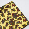 Yellow Pocket Square | Paisley Pattern Handkerchief | Suit Accessories