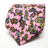 Pink Tie Paisley Pattern | Men's Slim Necktie | Accessories For Groom