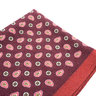 Red Paisley Wool Pocket Square | Men's Wool Pocket Square |