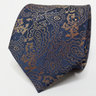 Navy Blue and Gold Paisley Tie | Men's Paisley Tie | Suit Tie