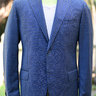 42R Lubiam blue gingham unstructured blazer sport coat