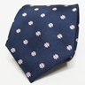 Navy Blue Floral Tie | Men's Skinny Necktie | 8CM Wide