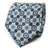 Cream White Medallion Silk Tie | Men's Ancient Madder Tie | Suit Neck Tie