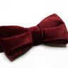 Burgundy Velvet Bow Tie | Bow Tie For Groom | Red Wine Velvet Bow Tie