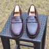 SOLD CROCKETT & JONES X NEW AND LINGWOOD BURGUNDY SHELL CORDOVAN LOAFERS UK 8E/US 9D