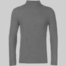 ENDED | Rochas Federico Curradi Ribbed Wool Silk Mock-Neck Sweater Fine-Knit M