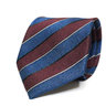 Blue and Burgundy Tie | Men's Necktie With Stripes | Classic Look | Vintage Style