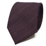 Burgundy Stripe Tie | Slim Maroon Necktie | Men's Suit Accessories