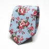 Light Blue Floral Tie | Men's Flower Pattern Necktie | Suit Accessories | Menswear