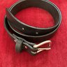 Keng Wang bridle leather belt