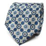 Cream White Medallion Silk Tie | Men's Ancient Madder Necktie | Suit Accessories