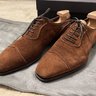 [Sold] Gaziano & Girling 8.5E UK Gable Polo Suede + G&G Box, G&G Shoebags (No Shoe Trees / Resoled)