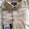 * SOLD * Drake's Cotton Tattersall Check Button Down Shirts, Size 16.5, BNWT