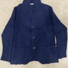 Maurizio  Baldassari Navy  Wool 3 Button Knitted Cardigan Jacket, Size 50