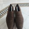 Ermenegildo Zegna Brown Suede Loafers 9D