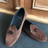 Rubinacci Suede Marphy Loafers 40 EU