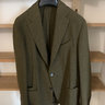 *SOLD* Drake's Olive Wool Boucle Jacket, 44