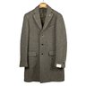 NWT LUIGI BIANCHI MANTOVA GREY BASKETWEAVE WOOL OVERCOAT SLIM IT56/ US44R