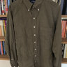 *SOLD* Drake's Khaki Needlecord Button-Down Shirt, 16