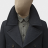 [NOW SOLD] S.E.H. KELLY NAVY PEA COAT, XS, LIKE NEW CONDITION. 32OZ TRIPLE WORSTED