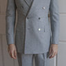 Gieves & Hawkes Davide Taub Bespoke Double Breasted Suit XS / 36 in Dormeuil Ice Flannel
