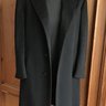 Pal Zileri Black Wool Cashmere Coat 50 EU