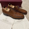 [Sold] Vass Budapest Scotch Grain Split Toe Derby Leather 42.5 EU U Last Norwegers (Box, Bag, Trees)