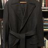 SOLD - Eidos Carlo Belted Overcoat Robe Coat Charcoal Size 54R (would also fit 50 or 52)