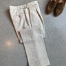SOLD: LUXIRE Bespoke-Level New Khaki Linen Trousers 31