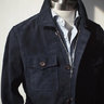 SOLD Navy Lamb Suede Field Jacket US 38, EU 48 (The Gaudery)